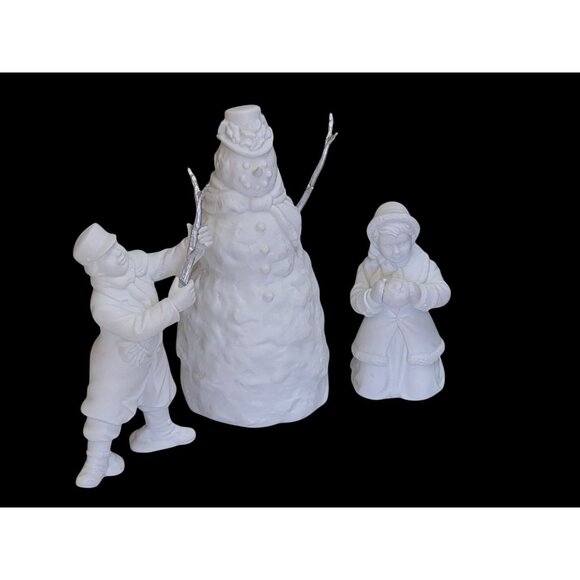 Vintage Department 56 Winter Silhouette We Can Build A Snowman 78592 - Picture 1 of 10